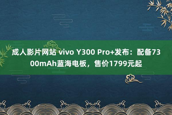 成人影片网站 vivo Y300 Pro+发布：配备7300mAh蓝海电板，售价1799元起
